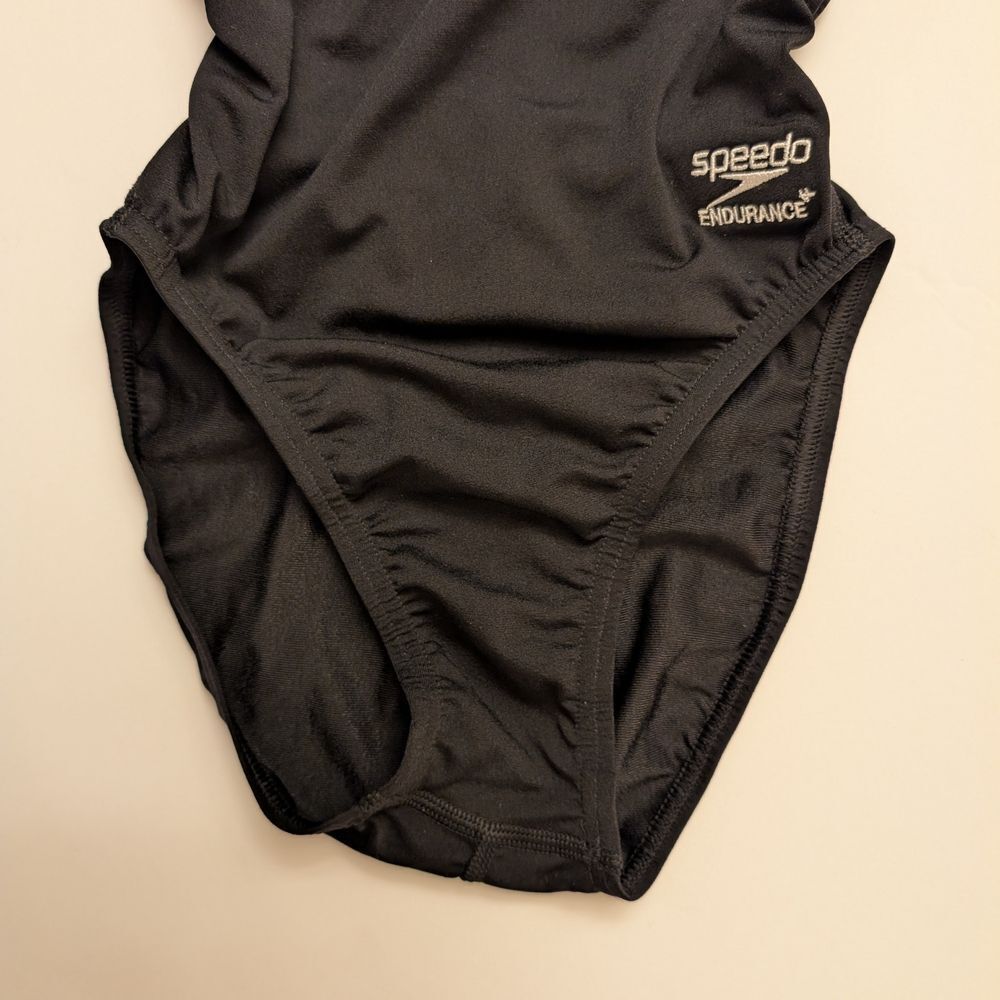 Speedo Black Racerback Endurance+ One Piece Swimsuit - Size 26 - Picture 3 of 11